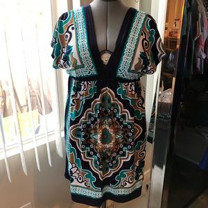 BAILEY BLUE V-Neck Dress (Size 8)